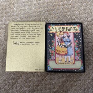 Vintage Good Book Friend Antioch Bookplate SET of 27 Book Plates EX LIBRIS Cute